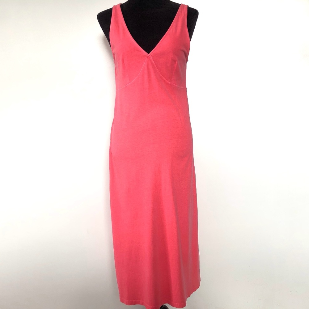 Fresh Produce Dress Size Small Midi Pink Deep V
